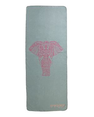 Yogatuch grün elefant