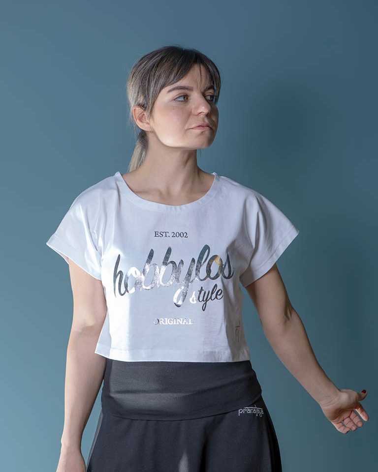 Crop T-Shirt schwarz