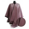 Woll-Poncho lila