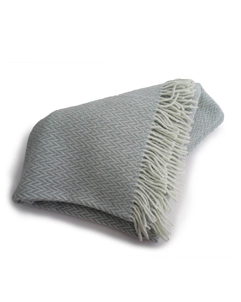 Woll-Poncho hellblau