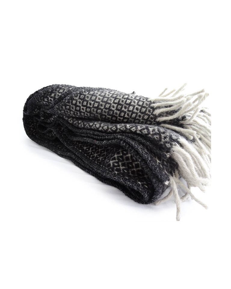 Wolldecke schwarz