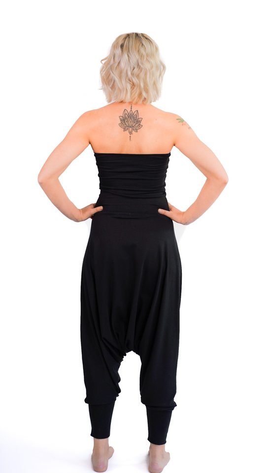 Harrem Hose Schwarz von hinten